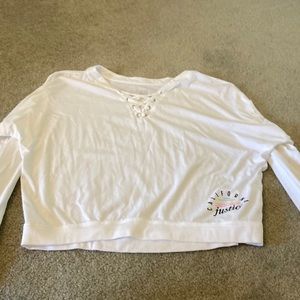 White sweatshirt